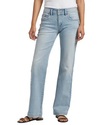 Silver Jeans Co. Women's Suki Mid Rise Trouser Leg Jeans