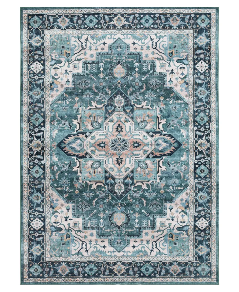 Km Home Velvet Touch Washable Chan-001 5' x 7' Area Rug