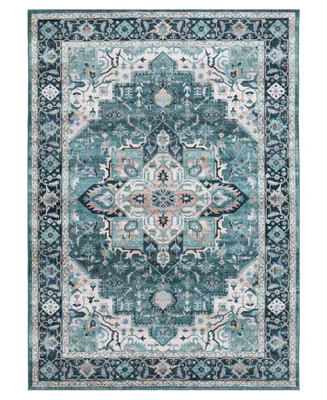 Km Home Velvet Touch Washable Chan-001 5' x 7' Area Rug