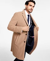 Tommy Hilfiger Men's Addison Wool-Blend Trim Fit Overcoat