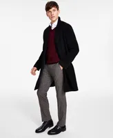 Tommy Hilfiger Men's Addison Wool-Blend Trim Fit Overcoat