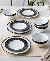 Noritake Rill 12-Piece Dinnerware Set, Service for 4