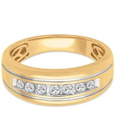 Men's Diamond Channel-Set Band (1/3 ct. t.w.) 10k Gold