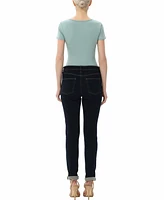 kimi + kai Women's U-neck Basic Bodysuit Top