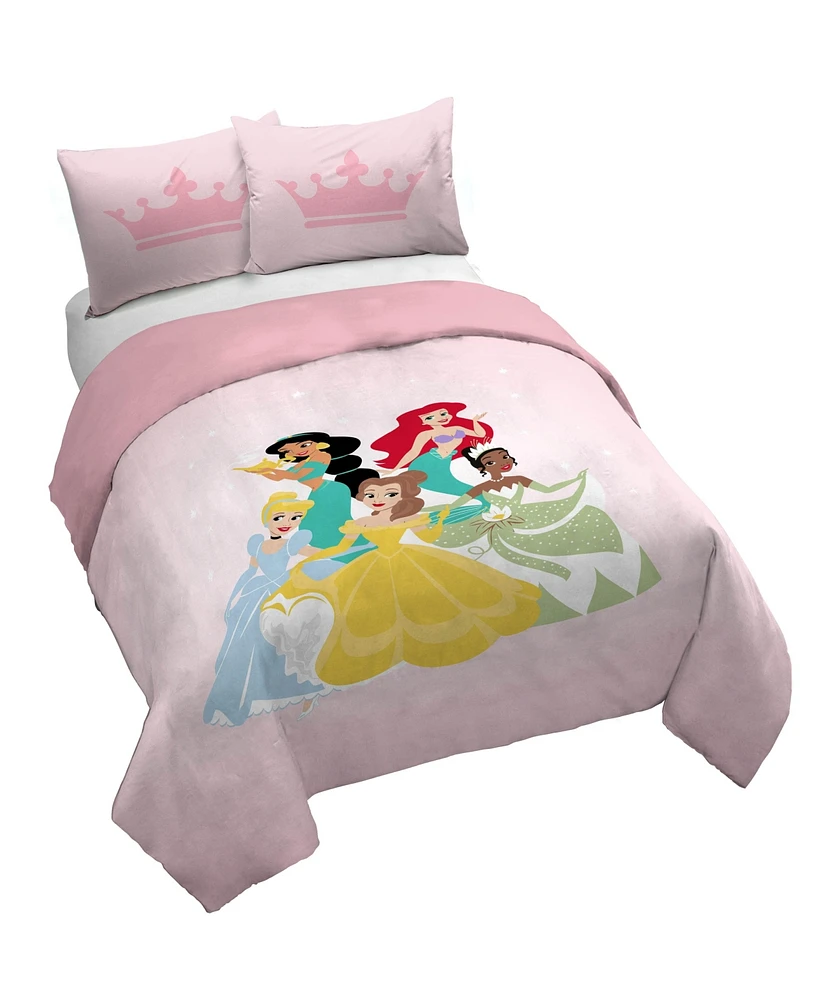 Saturday Park Disney Princess Besties 100% Organic Cotton Twin Duvet Cover & Sham Set