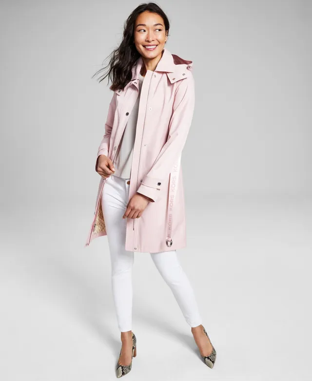 Michael Kors Women's Hooded Belted Trench Coat, Created for Macy's - Macy's