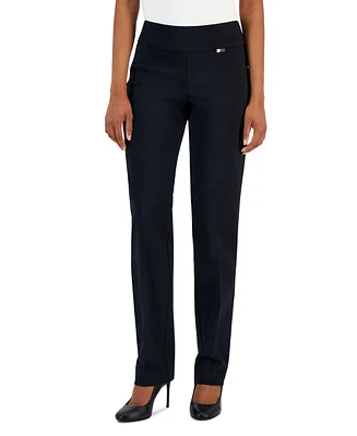 I.n.c. International Concepts Women's Tummy-Control Pull-On Straight-Leg Pants
