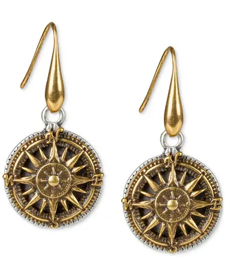 Patricia Nash Gold-Tone Compass Drop Earrings