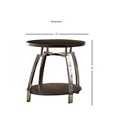 Steve Silver Coham 23" Round Laminate Top End Table