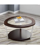 Steve Silver Duncan 35" Round Mixed Media Cocktail Table