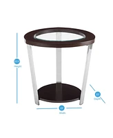 Steve Silver Duncan 23" Round Mixed Media End Table