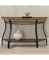 Steve Silver Denise 48" Demilune Wood and Metal Sofa Table