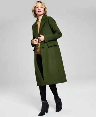 Michael Kors Women's Single-Breasted Wool Blend Coat, Created for Macy's