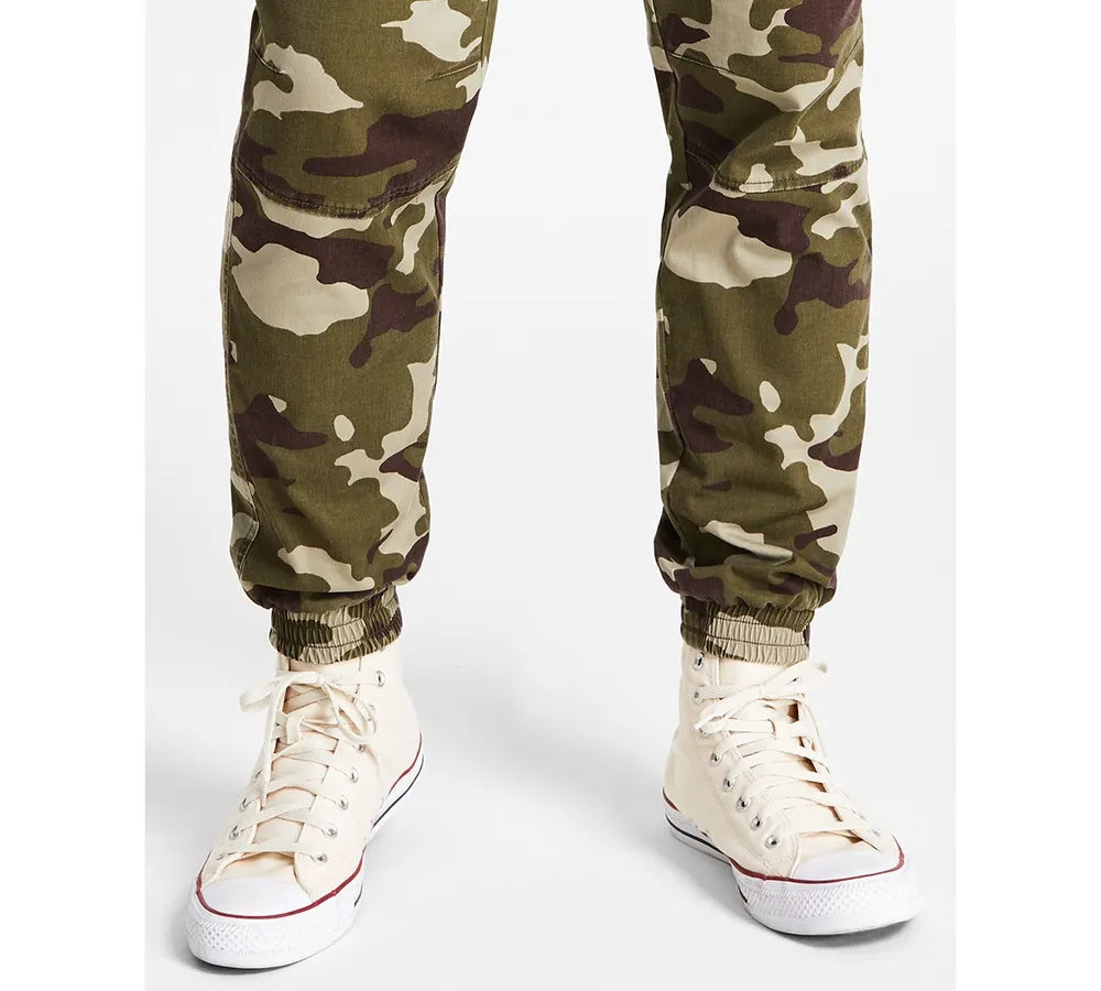 Sun + Stone Men's Articulated Camo Jogger Pants, Created for Macy's