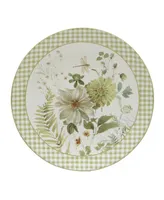 Certified International Green Fields Set of 4 Dinner Plate 11"