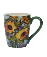 Certified International Sunflower Bouquet Set of 4 Mug 14 oz.