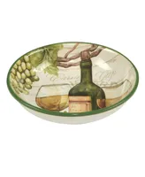 Certified International Meadow Brook Vineyard Set of 4 Soup/Pasta Bowl 9"