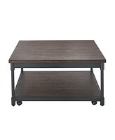 Steve Silver Prescott 36" Square Metal Lift-Top Cocktail Table