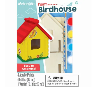 Works of Ahhh... ni Craft Set - Bird House Build & Paint Kit