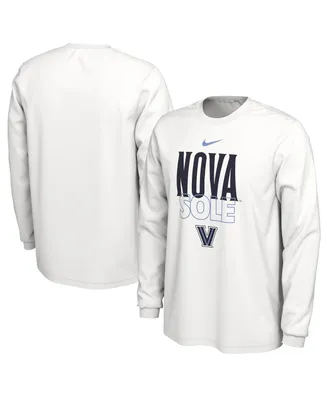 Men's Nike White Villanova Wildcats On Court Long Sleeve T-shirt