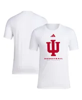 Men's adidas White Indiana Hoosiers On Court Fresh T-shirt