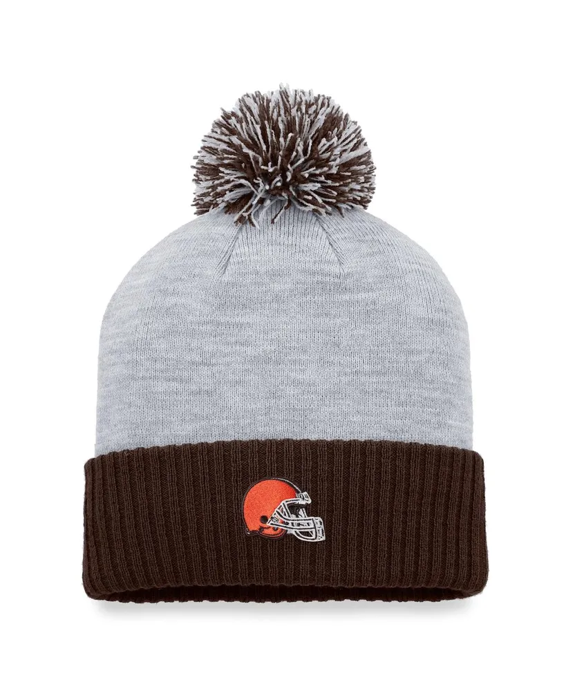 Women's Fanatics Branded Heather Gray Tampa Bay Buccaneers Ash Cuffed Knit  Hat with Pom