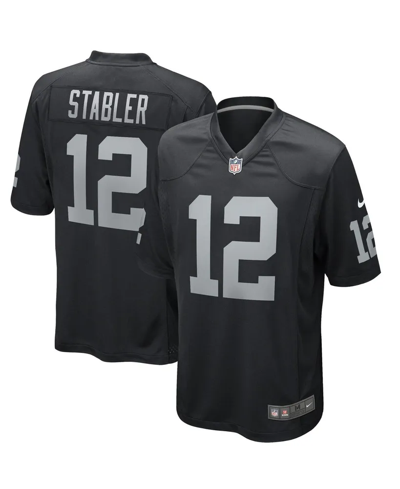 Men's Nike Ken Stabler Black Las Vegas Raiders Game Retired Player Jersey