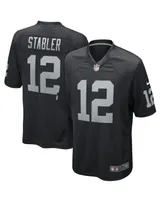 Men's Nike Ken Stabler Black Las Vegas Raiders Game Retired Player Jersey
