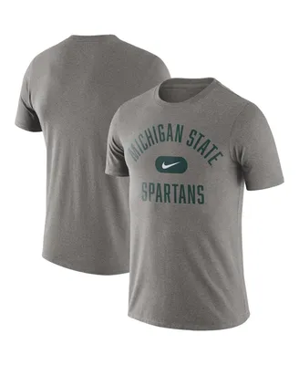 Men's Nike Heathered Gray Michigan State Spartans Team Arch T-shirt