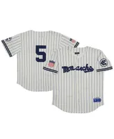 Men's Rings & Crwns #5 Cream Kansas City Monarchs Mesh Button-Down Replica Jersey