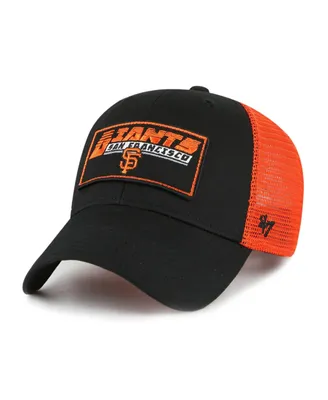 Big Boys and Girls '47 Brand Black, Orange San Francisco Giants Levee Mvp Trucker Adjustable Hat
