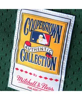 Men's Mitchell & Ness Rickey Henderson Green Oakland Athletics 1998 Cooperstown Mesh Batting Practice Jersey