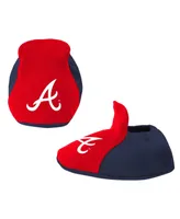 Newborn and Infant Boys and Girls Navy, Red Atlanta Braves Three-Piece Love of Baseball Bib Bodysuit and Booties Set