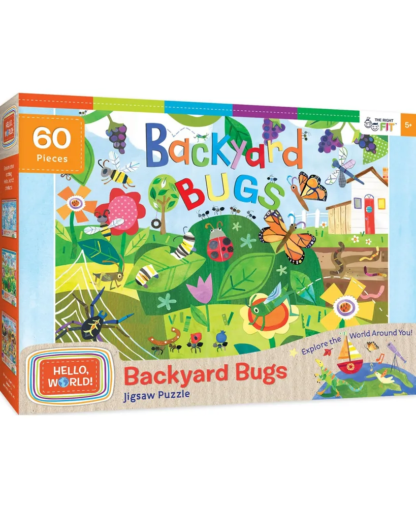 Masterpieces Hello, World! - Backyard Bugs 60 Piece Jigsaw Puzzle