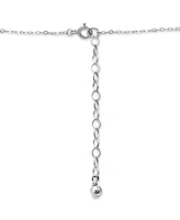 Giani Bernini Cubic Zirconia Double Heart Pendant Necklace, 16" + 2" extender, Created for Macy's