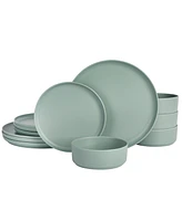 Gibson Canyon Crest Stackable Matte Melamine 12 Piece Set, Service for 4