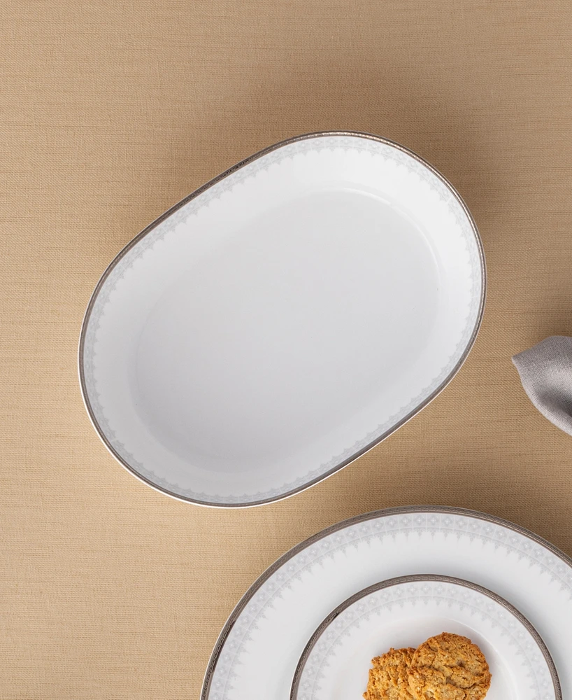Noritake Silver Colonnade Oval Vegetable Bowl