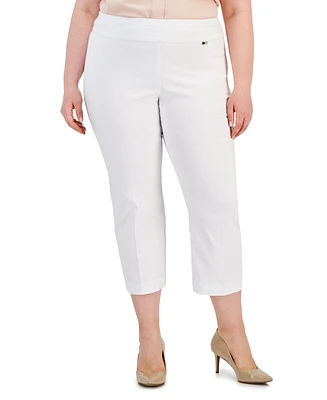 I.n.c. International Concepts Plus Mid-Rise Pull-On Capri Pants