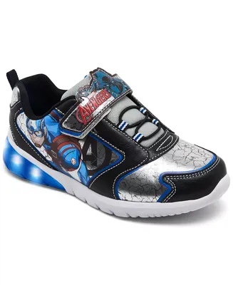 Marvel Little Boys Avengers Adjustable Strap Casual Sneakers from Finish Line