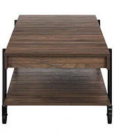 Furniture of America Luther 18" Steel Rectangle Coffee Table