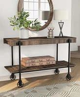 Furniture of America Luther 30" Steel Rectangle Sofa Table