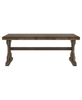 Furniture of America Arder 18.62" Wood Veneer Rectangle Trestle Coffee Table