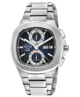 GV2 by Gevril Men's Potente Chronograph Swiss Automatic Silver-Tone Stainless Steel Watch 40mm