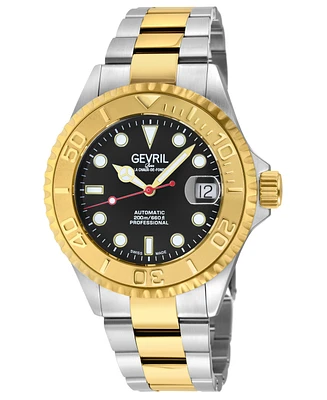 Gevril Men's Wall Street Swiss Automatic Two-Tone Stainless Steel Watch 39mm