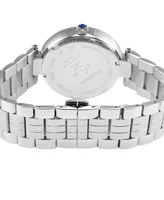 GV2 by Gevril Women's Matera Swiss Quartz Silver-Tone Stainless Steel Watch 35mm