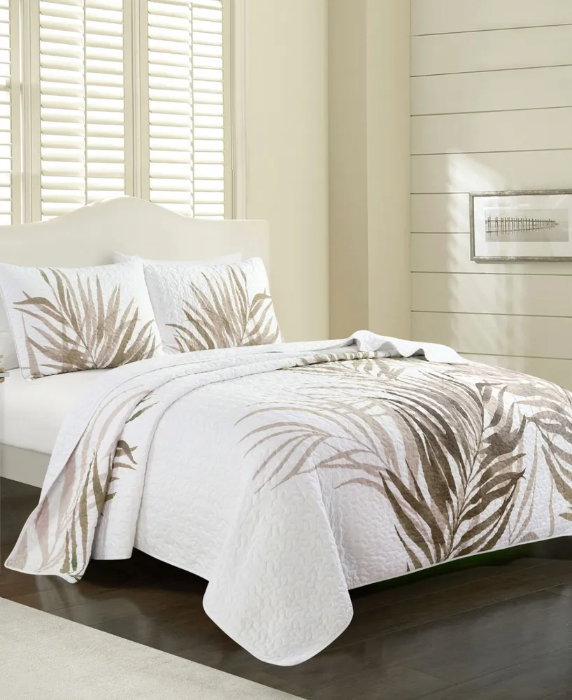 Elise and James Home Palm Leaf Tropical Jungle 2-Piece Quilt Set, Twin