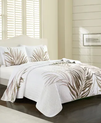 Elise and James Home Palm Leaf Tropical Jungle -Piece Quilt Set