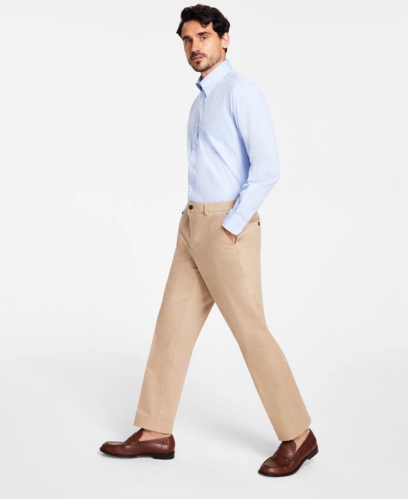 Men's Regular Fit Non-Iron Polo Button-Down Collar Solid Dress Shirts