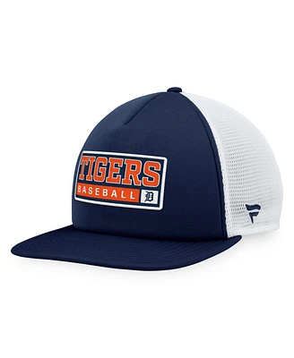 Men's Majestic Navy, White Detroit Tigers Foam Trucker Snapback Hat