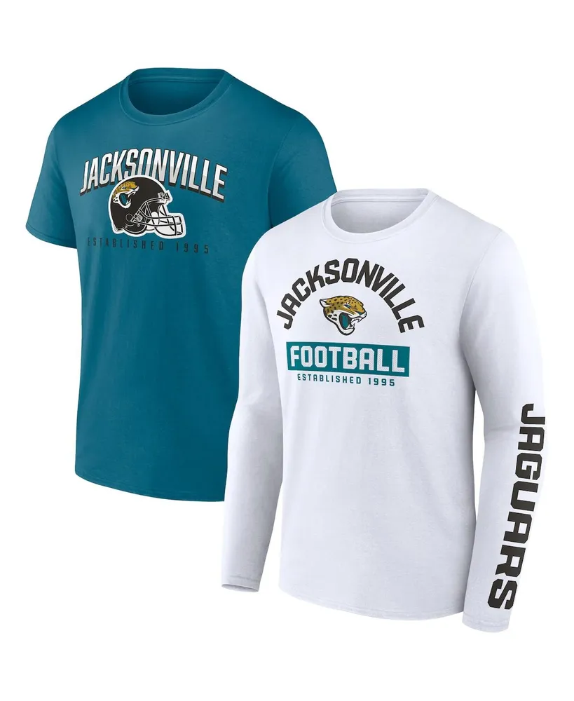 Men's Fanatics Branded Heathered Gray/Teal Jacksonville Jaguars